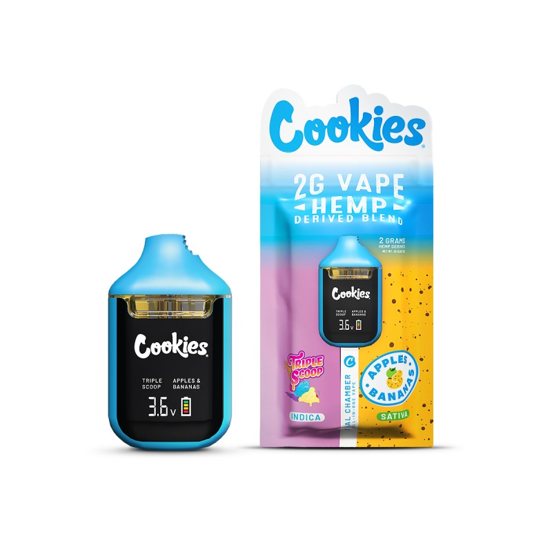 Triple Scoop & Apples and Bananas Dual Chamber Vape 2g Cookies